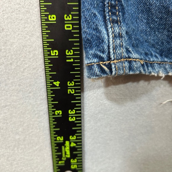 BDG Jeans Womens Size 28 Tapered Baggy Distressed Jeans Blue High Rise 90s - Picture 7 of 10